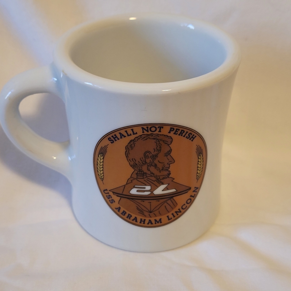 Vintage USS Abraham Lincoln (CVN-72) “Sandy” E-9 Victor Diner Mug